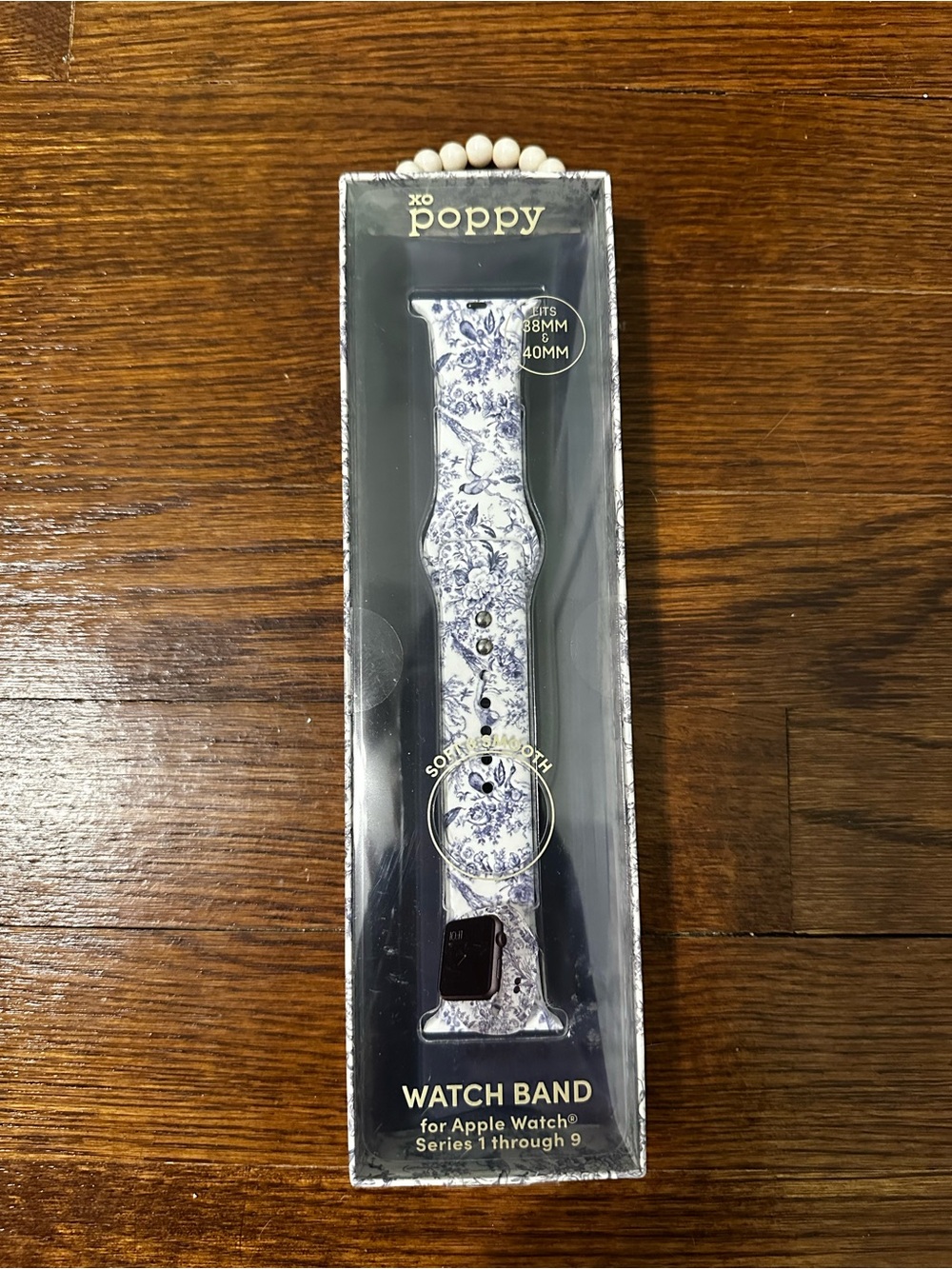 xo poppy Blue Floral Silicone Watch Band